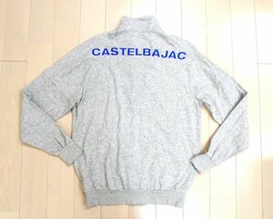 カステルバジャック ★ ジップ付き カーディガン ★ ロゴ・ロゴマーク入り ★ グレー ★ CASTELBAJAC