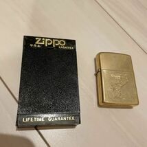 ZIPPO ジッポー 喫煙具 Zippo オイルライター 喫煙グッズ 中古 ゴールドカラー 煙草 ライター コレクション H_画像1