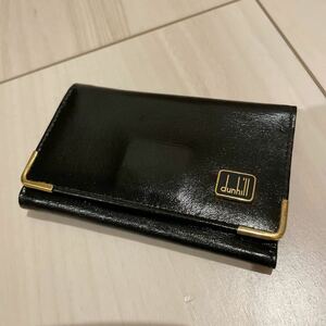 dunhill key case Dunhill black leather brand used black H