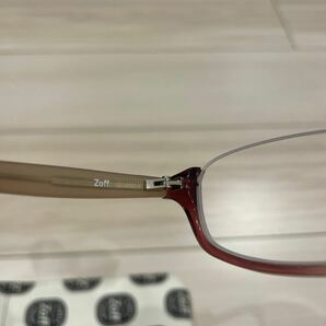 Zoff メガネ 眼鏡 ベージュ ピンク 透明 ケース付き ZH181032A_28A1 Hの画像4