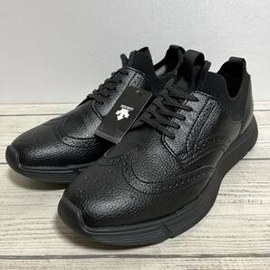 DESCENTE (デサント) - 25.5cm ウイングチップ ビジネスシューズ 軽量ビジネスシューズ 革靴風スニーカー (箱なし・新品未使用品)の画像1