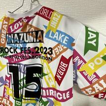 INAZUMA ROCK FES. 2023 (イナズマ ロック フェス 2023) - 半袖 ドライTシャツ XLサイズ 総柄Tシャツ 西川貴教 (タグなし・未着用品)_画像6
