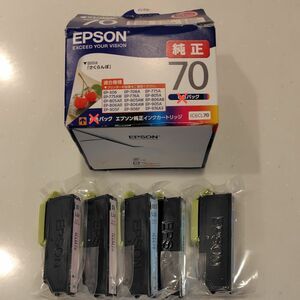 【未使用】EPSON エプソン インクカートリッジ純正　70シリーズ「さくらんぼ」ライトマゼンタ×2、ライトシアン×2、シアン×1