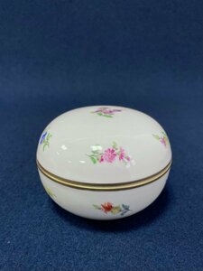 ［道］Meissen マイセン 散らし小花 蓋付小物入れ ボックス