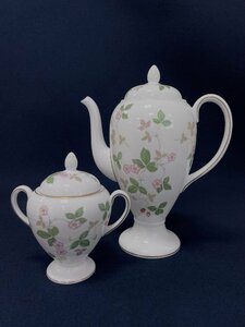 ［道］WEDGWOOD ウェッジウッド ワイルドストロベリー ティーポット シュガーポット セット