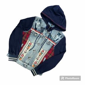 【超希少品・入手困難】Desigual デシグアル　デニムジャケット　パーカー　ドッキング　Gジャン　サイズ40