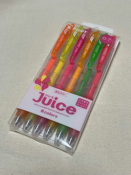 パイロット　Juice ジュース　蛍光カラー　6本セット　　　0.7