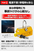 【国際CE認証品】リフティングマグネット 400kg 永久磁石 吊り下げ式 電源不要 超強力 リフマグ_画像5