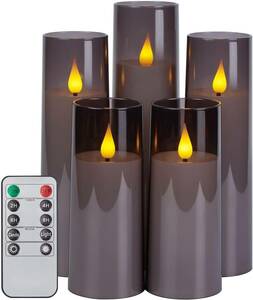 Grey AGPTEK LED candle light low sok without use of fire genuine article. . as with ....5 point set .... swaying exclusive use 