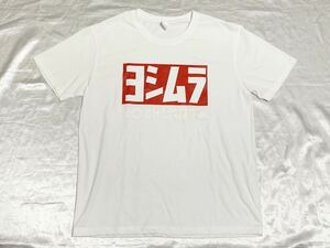 【送料無料 値下げ交渉歓迎】ヨシムラジャパン 半袖Tシャツ L レッドホワイト 古着 赤白 バイクレースYOSHIMURAカスタム日本マフラーパーツ