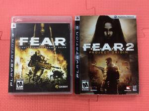 【GM3962/60/0】PS3ソフト★海外版 F.E.A.R.1＆2 2本セット★ホラーFPS★FEAR★フィアー★Playstation3★プレイステーション3★説明書付き