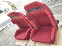 直接引き取り可【2脚セット】インテグラタイプR(DC2) ホンダ純正レカロシート　RECARO (赤/Red/レッド)_画像7