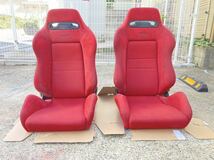 直接引き取り可【2脚セット】インテグラタイプR(DC2) ホンダ純正レカロシート　RECARO (赤/Red/レッド)_画像1