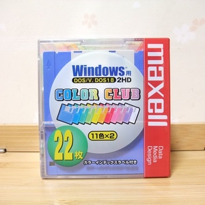 マクセル maxell 2HDフロッピーディス MFHD18CC.22P 3.5型 22枚