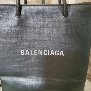 1円【ほぼ未使用！！】BALENCIAGA バレンシアガ カバス ショッピングバッグ トートバッグ ショルダーバッグ 2way レザー ブラック 黒の画像4