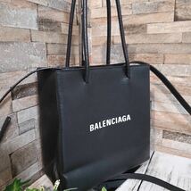 1円【ほぼ未使用！！】BALENCIAGA バレンシアガ カバス ショッピングバッグ トートバッグ ショルダーバッグ 2way レザー ブラック 黒_画像1