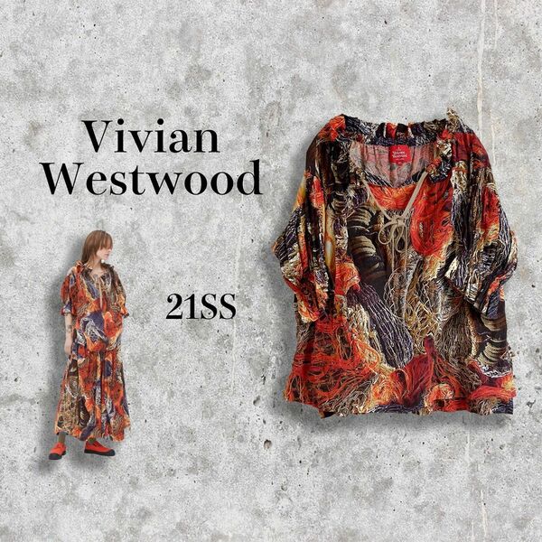 21aw Vivienne Westwood トップス チュニック 総柄