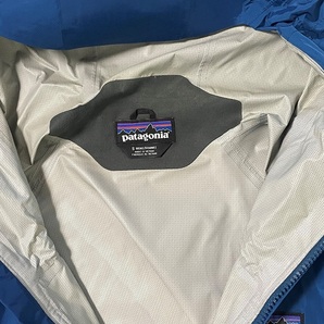 中古 patagonia パタゴニア トレントシェルジャケット h2no TORRENTSHELL JACKET レインシェル フーディ ブルーレッド サイズ Sの画像3