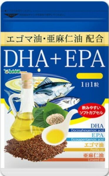 シードコムス DHA＋EPA オメガ3系α-リノレン酸 約1ヵ月分 30粒 × 1個