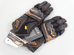 新品 未使用品 HYOD ヒョウドウ HSG016DS ST-X CORE D3O GLOVES LONG グローブ ロング Lサイズ レザー 黒 オレンジ ブラック 橙