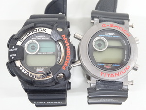 ジャンク 2点セット まとめて CASIO カシオ G-SHOCK ジーショック FROGMAN フロッグマン DW-8200 DW-9900 メンズ クオーツ 腕時計