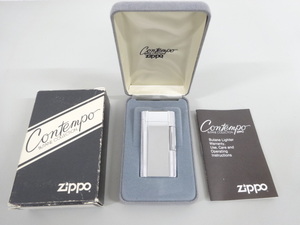 新品 未使用品 ZIPPO ジッポ CONTEMPO BUTANE COLLECTION コンテンポ NO.701 BRIGHT CHROME ローラー ガス ライター シルバー 銀