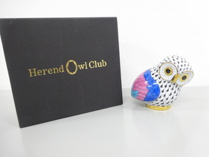 新品 未使用品 HEREND ヘレンド OWL CLUB 3000体 限定 コリントのフクロウ フィギュリン 陶器 置物 梟 ふくろう