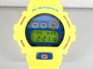 ジャンク CASIO カシオ G-SHOCK Gショック DW-6900PL Crazy Colors クレイジーカラーズ イエロー 黄 デジタル クオーツ 腕時計