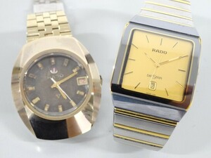 ジャンク 2点セット まとめて RADO ラドー DIASTAR ダイヤスター 129.0266.3 クオーツ BALBOA V バルボア 自動巻き メンズ 腕時計