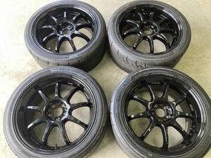 ★ワークエモーションD9R work emotion 18インチ8.5JJ＋47 5穴100 タイヤ245-40-18 タイヤ200kｍ走行 深リム★