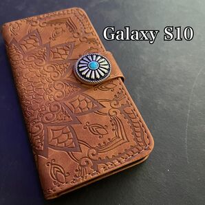 GalaxyS10 レザーケース 手帳型 手帳型ケース