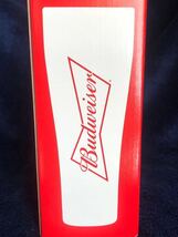 送料込み　Budweiser　バドワイザー ビアグラス 2種　アルミタンプラー １種　未開封品　非売品　オリジナル　箱に痛み有り_画像2