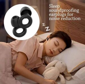 新品 Loop Quiet イヤーチップ 耳栓 聴覚過敏 安眠 機内 ライブ 音響外傷 ブラック 耳を塞がない イヤホン 騒音対策