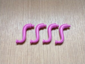 中古品　レゴ　象の尻尾　4個　ダークピンク色　パーツ　部品取り用　LEGO