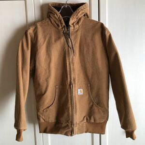 カーハート アクティブジャケット Sサイズ　メキシコ製　ダック　アメカジ　カーハートブラウン　送料無料　Carhartt 