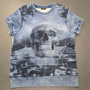 DIESELti-ze sweat T-shirt Skull Vintage processing 14Y oversize lady's woman for children Kids 