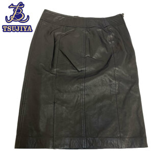 ▼値下げ★TRUSSARDI トラサルディ　レディース　レザースカート　黒　#38サイズ　中古AB【辻屋質店A0346】