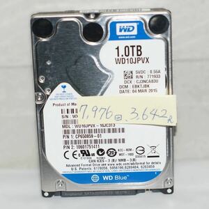 Western Digital Blue WD10JPVX 08JC3T3 6.0Gb/s 5400rpm 9.5mm厚 2.5インチ SATA 1TB 1000GB