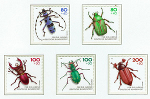 ドイツ 1993年 付加金付(昆虫 )切手セット