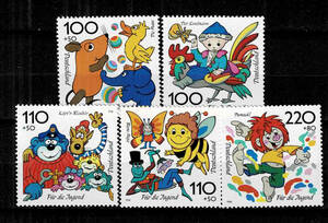 ドイツ 1998年 付加金付(アニメキャラクター )切手セット