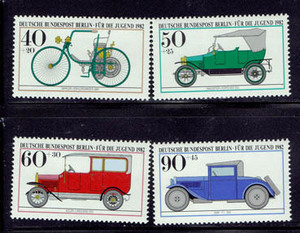 ベルリン 1982年 付加金付(クラシックカー )切手セット