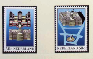 オランダ 1980年 アムステルダム王宮切手セット