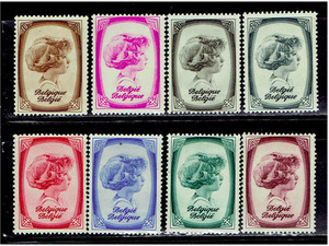 ベルギー 1938年 付加金付(アルバート王子）切手セット