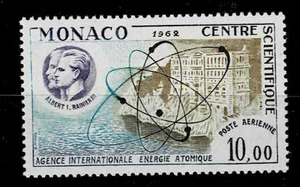 モナコ 1962年 航空(海洋学博物館 )切手
