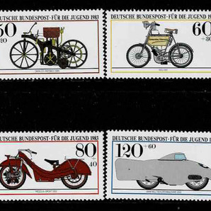 ドイツ 1983年 付加金付(モーターバイク )切手セットの画像1
