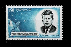 モナコ 1964年 ケネディ切手