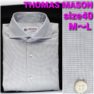 THOMAS MASON x FAIRFAX ビジネスシャツ size40 メンズM～L ホリゾンタルカラー