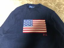 【人気】ポロラルフローレン　星条旗コットンニット　ネイビー　Lサイズ　 Polo Ralph Lauren_画像2