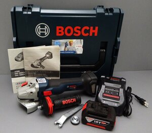 #【中古】BOSCH ボッシュ GWS18V-100C コードレス ディスクグラインダー 充電器/バッテリー18V1個/付属品/ケース セット 本体美品（札）