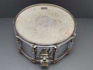 #【中古】TAMA タマ IMPERIALSTAR スネア インペリアルスター 14×6.5 日本製 未チェック 現状品 送料別 シルバー ドラム 打楽器（札）